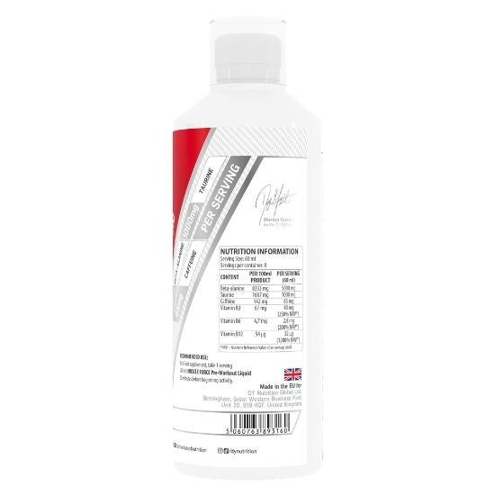 Muscle Force Liquid Pre-Workout, Orange, 500 ml, Dorian Yates | Vitax.ro