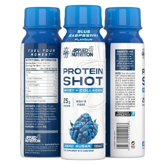 Protein Shot, Blue Raspberry, 12 x 100 ml, Applied Nutrition | Vitax.ro