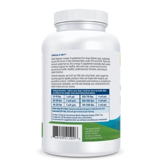 Omega-3 Pet, 180 softgels, Nordic Naturals - Vitax.ro