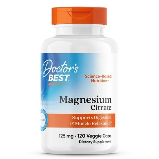 Magnesium Citrate, 125mg, 120 vcaps, Doctor's Best | Vitax.ro