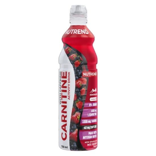 Carnitine Activity Drink with Caffeine, Non Sparkling Mix Berry, 8 x 750 ml, Nutrend