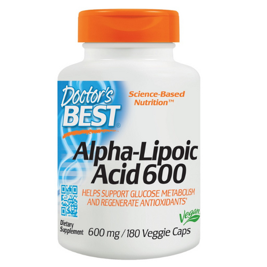 Alpha Lipoic Acid 600mg, 180 vcaps, Doctor's Best - Vitax.ro