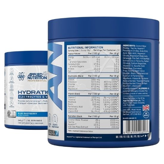 Hydration+, Blue Raspberry, 240g, Applied Nutrition | Vitax.ro