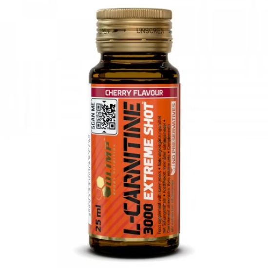 L-Carnitine 3000 Extreme Shot, Cherry, 9 x 25 ml, Olimp Nutrition