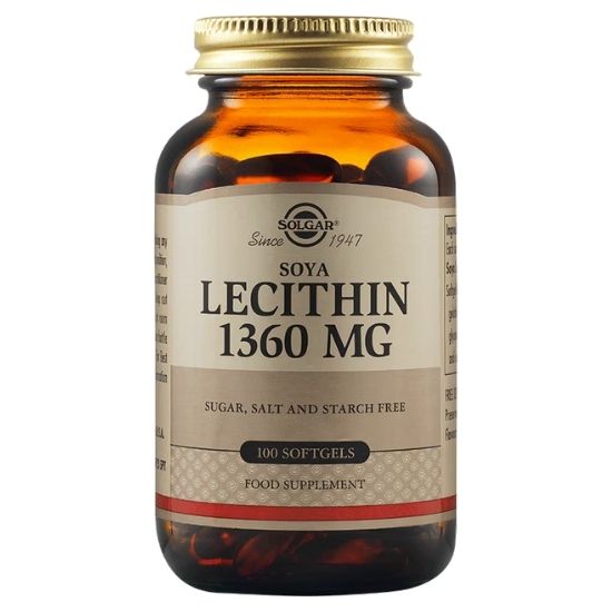 Lecithin, 1360mg, 100 softgels, Solgar | Vitax.ro