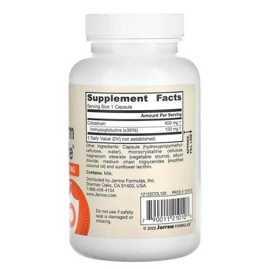 Colostrum Prime Life, 120 Capsule, Jarrow Formulas - Vitax.ro