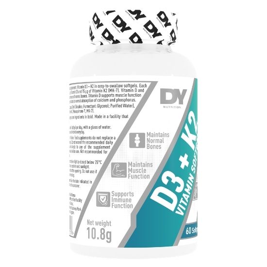 Vitamin D3+K2, 60 softgels, Dorian Yates