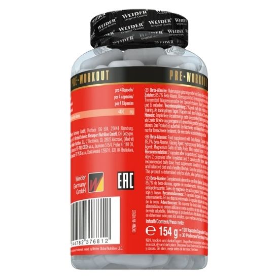 Beta-Alanine, 120 caps, Weider
