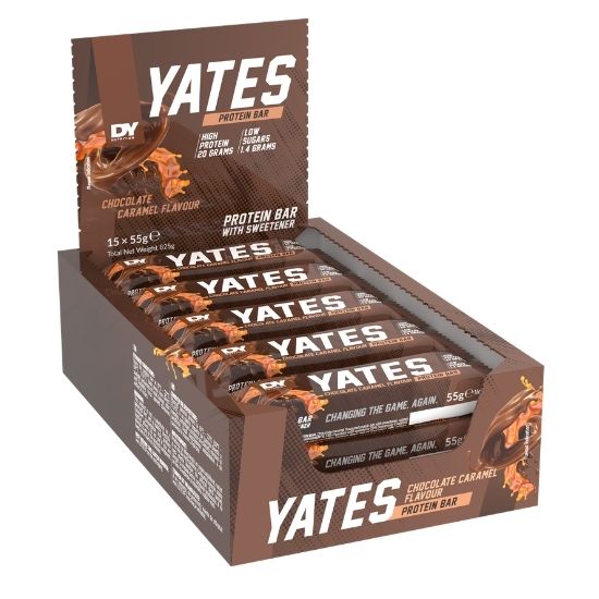 Yates Protein Bar, Chocolate Caramel, 15 x 55g, Dorian Yates | Vitax.ro