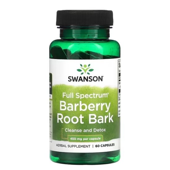 Full Spectrum Barberry Root Bark, 450mg, 60 caps, Swanson - Vitax.ro