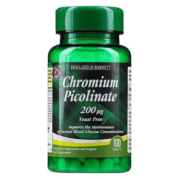 Chromium Picolinate, 200mcg, 100 tabs, Holland & Barrett