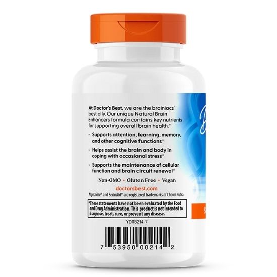 Natural Brain Enhancers, 60 vcaps, Doctor's Best - Vitax.ro