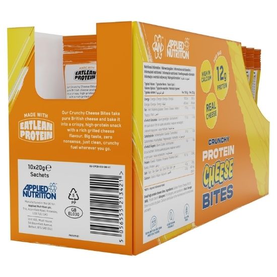 Crunchy Protein Cheese Bites, Original, 10 x 20g, Applied Nutrition | Vitax.ro