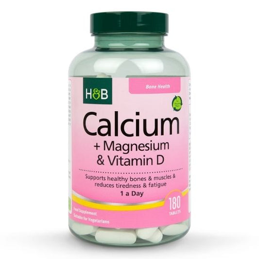 Calcium + Magnesium & Vitamin D, 180 tablets, Holland & Barrett