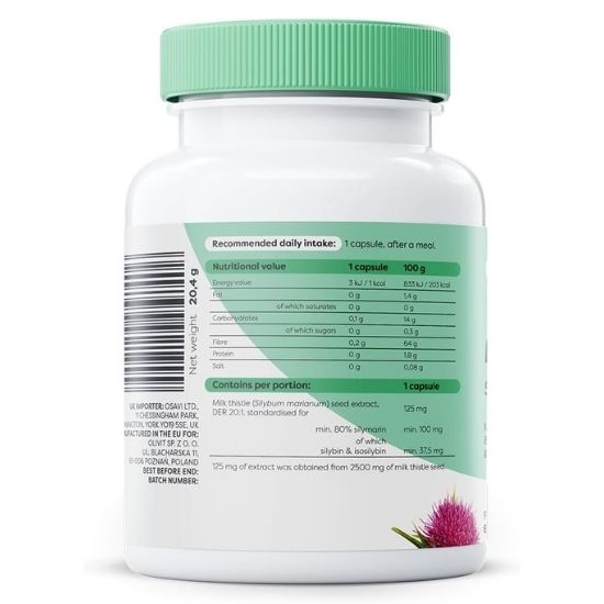 Milk Thistle, Silymarin 100mg, 60 vegan caps, Osavi - Vitax.ro