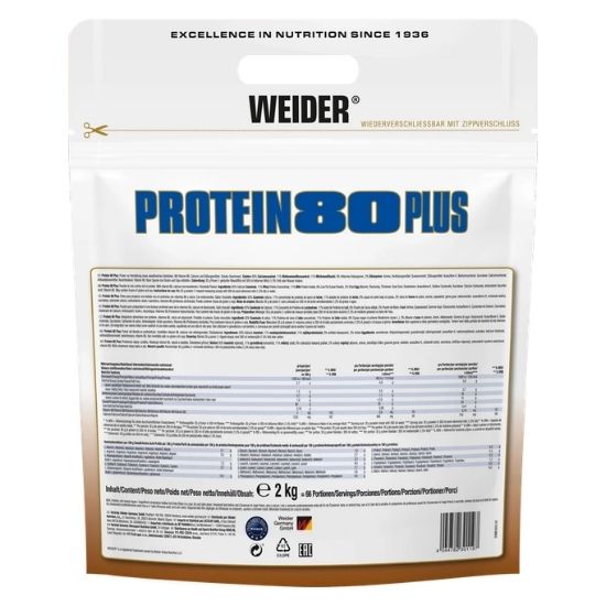 Protein 80 Plus, Chocolate, 2000g, Weider | Vitax.ro