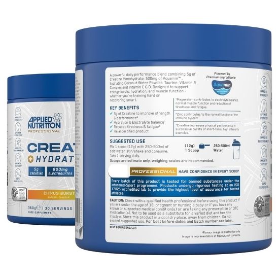 Creatine + Hydration, Citrus Burst, 360g, Applied Nutrition