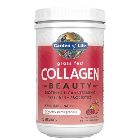 Grass Fed Collagen Beauty, Cranberry Pomegranate, 270g, Garden of Life - Vitax.ro