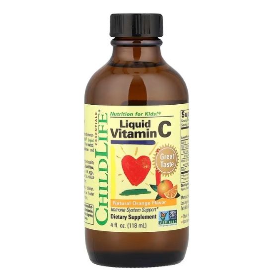 Vitamin C 250mg - Copii, Gust de Portocale, 118 Ml, Childlife Essentials - Vitax.ro