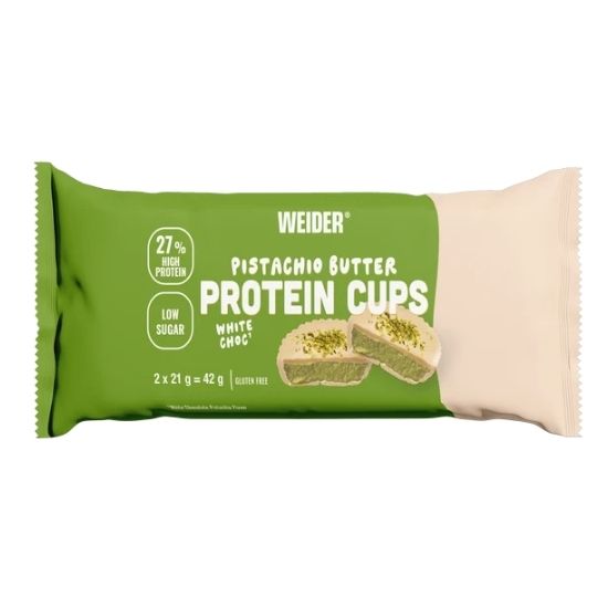 Protein Cups, Pistachio-White chocolate, 2 x 21g, Weider