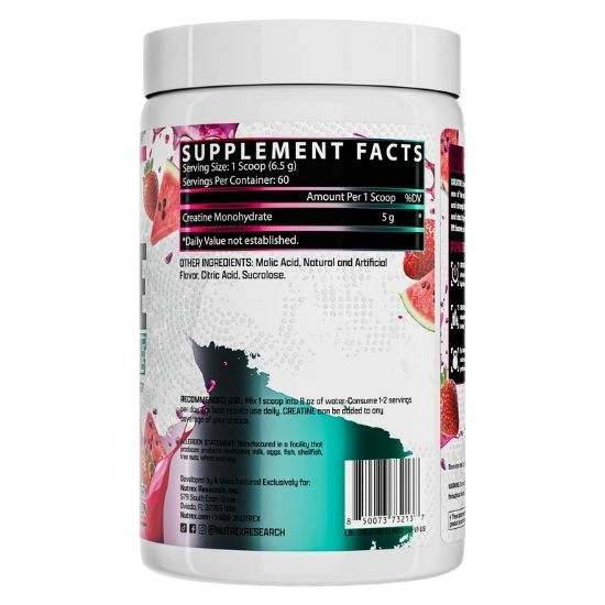Creatine Monohydrate, Strawberry Watermelon, 390g, Nutrex - Vitax.ro