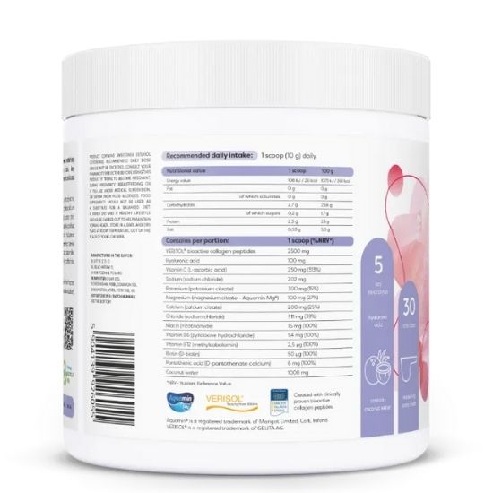 Collagen Electrolytes Vitality and Glow, Orange & Grapefruit, 300g, Osavi - Vitax.ro