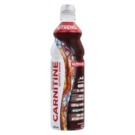 Carnitine Activity Drink with Caffeine, Sparkling Cola, 8 x 750 ml, Nutrend