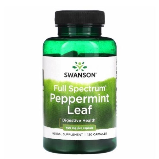 Full Spectrum Peppermint Leaf, 400mg, 120 caps, Swanson - Vitax.ro