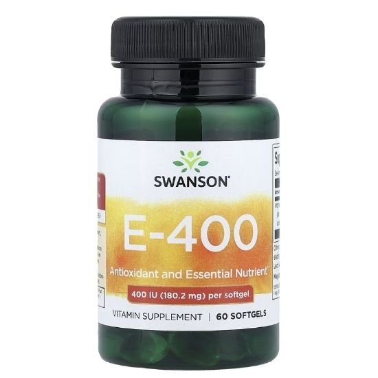 Vitamin E, 400 IU, 60 softgels, Swanson - Vitax.ro
