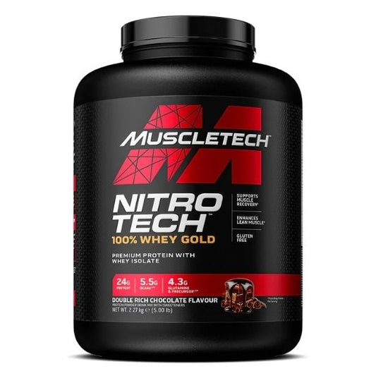 Nitro-Tech 100% Whey Gold, Double Rich Chocolate, 2270g, MuscleTech