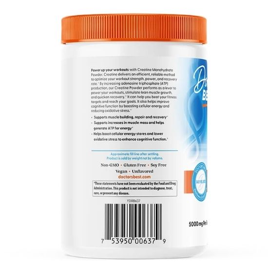 Creatine Powder, 500g, Doctor's Best | Vitax.ro