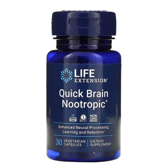 Quick Brain Nootropic, 30 vcaps, Life Extension - Vitax.ro
