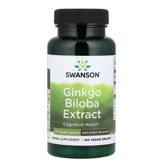 Ginkgo Biloba Extract, 120mg, 100 vcaps, Swanson– Vitax.ro
