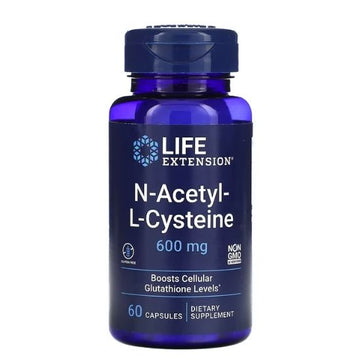 N-Acetyl-L-Cysteine, 600mg, 60 caps, Life Extension - Vitax.ro