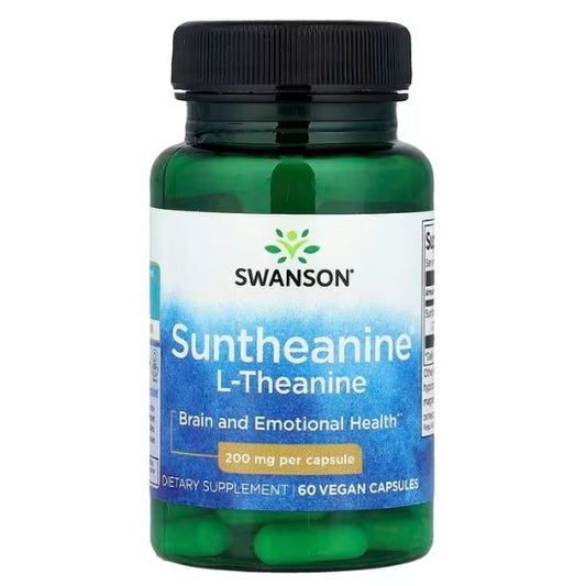 Suntheanine L-Theanine, 200mg, 60 vcaps, Swanson - Vitax.ro