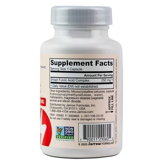 Shilajit Fulvic Acid Complex 250mg, 60 Capsule Vegetale, Jarrow Formulas - Vitax.ro