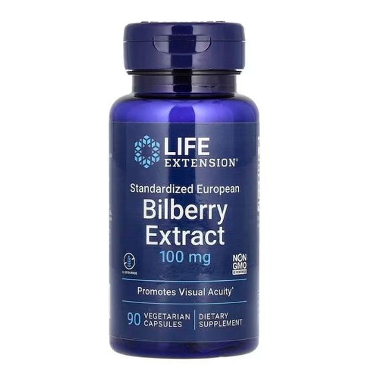 Bilberry Extract Standardized European, 100mg, 90 vcaps, Life Extension - Vitax.ro