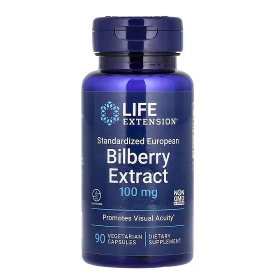 Bilberry Extract Standardized European, 100mg, 90 vcaps, Life Extension - Vitax.ro