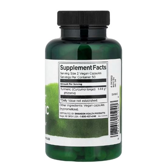 Turmeric, 720mg, 100 caps, Swanson - Vitax.ro