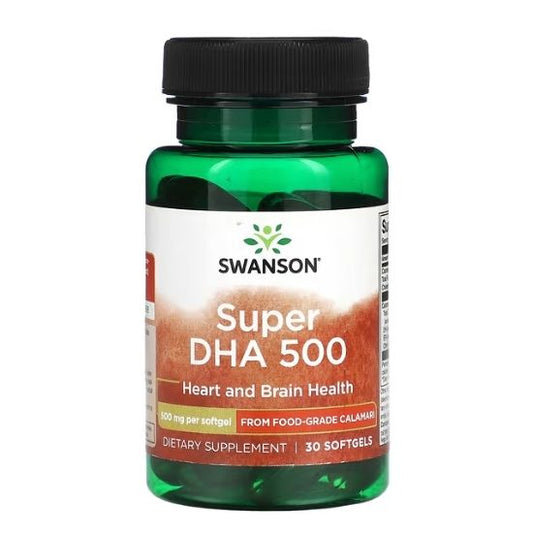 Super DHA 500 from Food-Grade Calamari, 30 softgels, Swanson - Vitax.ro