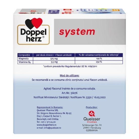 Magneziu lichid, 375mg, 30 flacoane, Doppelherz - Vitax.ro