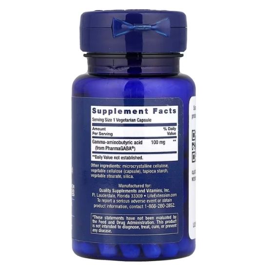 Gaba, 60 vcaps, Life Extension - Vitax.ro