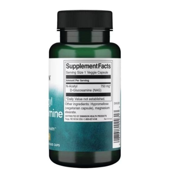 N-Acetyl D-Glucosamine, 750mg, 60 vcaps, Swanson - Vitax.ro