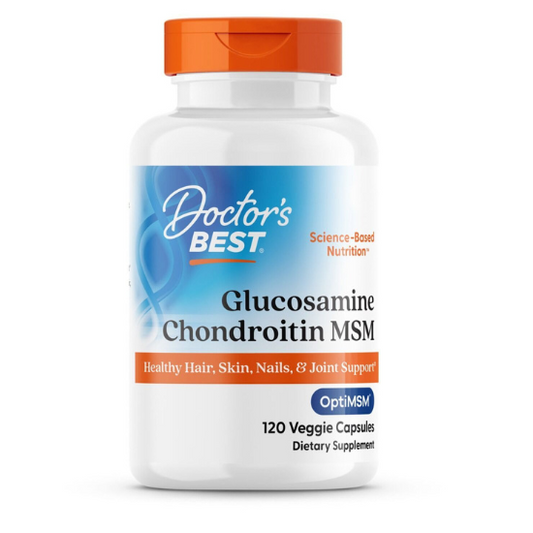 Glucosamine Chondroitin MSM with OptiMSM, 120 caps, Doctor's Best - Vitax.ro