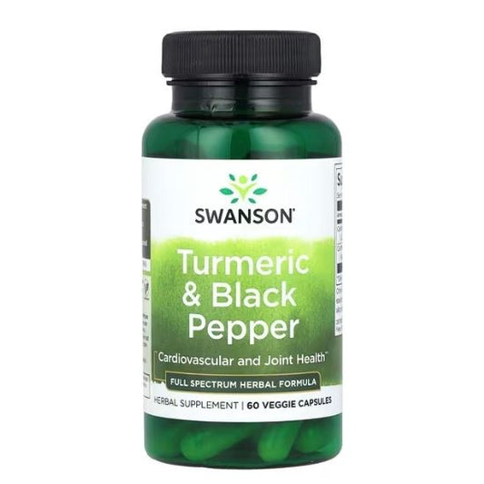 Turmeric & Black Pepper, 60 vcaps, Swanson - Vitax.ro