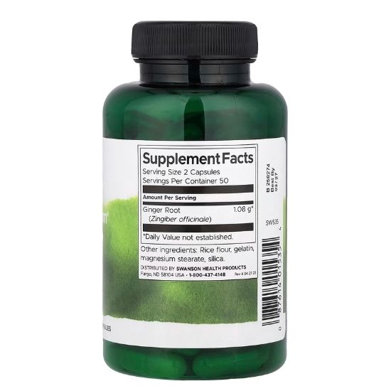 Ginger Root, 540mg, 100 caps, Swanson - Vitax.ro