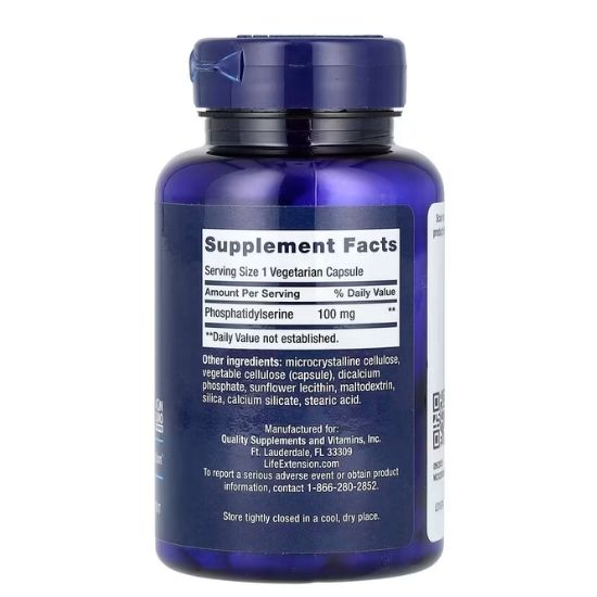 PS Caps, 100mg, 100 vcaps, Life Extension - Vitax.ro