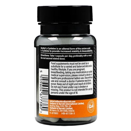 Precision Engineered N-Acetyl Cysteine, 600mg, 30 caps, Holland & Barrett - Vitax.ro