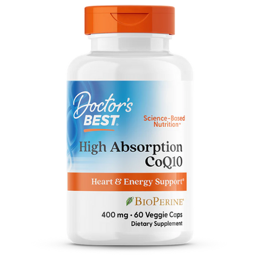 High Absorption CoQ10 cu BioPerine, 400mg, 60 vcaps, Doctor's Best - Vitax.ro