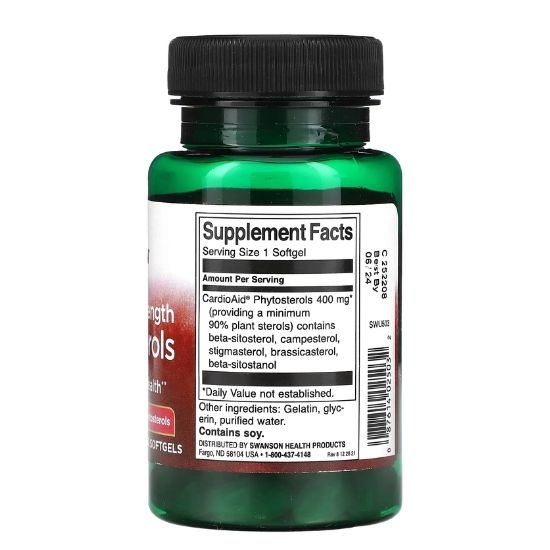 Maximum Strength Plant Sterols CardioAid, 60 caps, Swanson - Vitax.ro